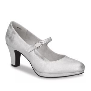 Easy Street Zest Mary Jane Pump in Silver New in Box Size 7.5